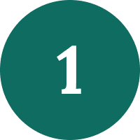 Number one in a green circle