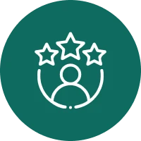 User rating symbol with three stars